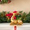 Set of 2 Gold Resin Standing & Sitting Reindeer Stocking Holders